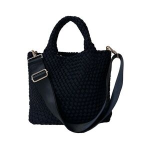 EUC Woven Neoprene Woven Tote with Pouch - Black